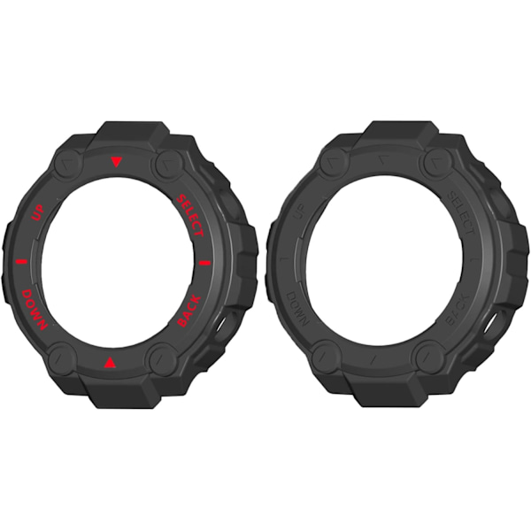Kompatibel med Amazfit T-Rex Deksel, Anti-ripe Lett Støtsikker Beskyttelsesdeksel Kompatibel med Amazfit T-Rex Smartklokke (2-pakning-Rød+Svart)