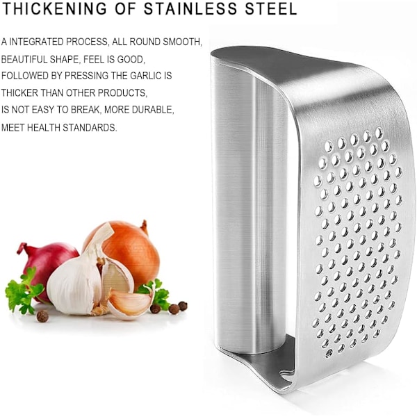 Hvitløkspresse Rocker. Rustfritt Stål Hvitløksknuser Chopper Mincer