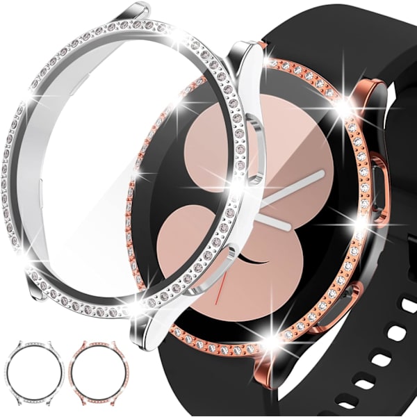 Galaxy Watch 4 skärmskydd, [2-pack] Bling-fodral kompatibelt med