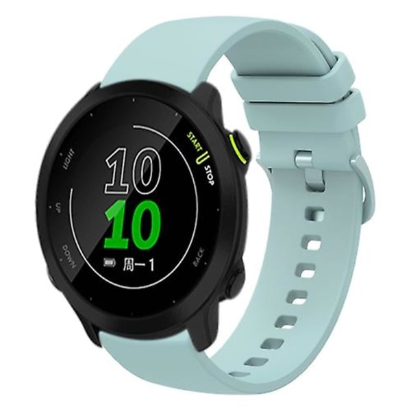 Til Garmin Forerunner 158 20mm Ensfarvet Blød Silikone Urrem FGQ Sapphire Green