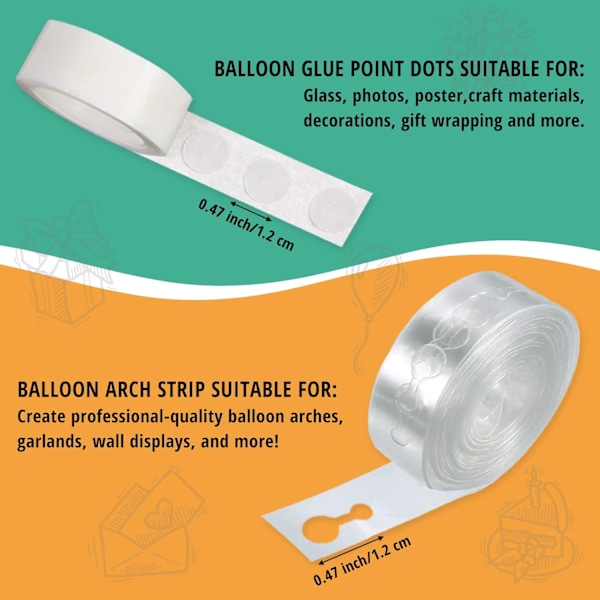 Ballongbue sett, 82ft Easy DIY Ballongdekorasjon Jente Strip og