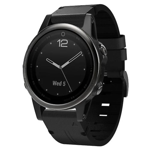 For Garmin Fenix 5s 20mm Læder Rem Med Spænde I Rustfrit Stål XZV