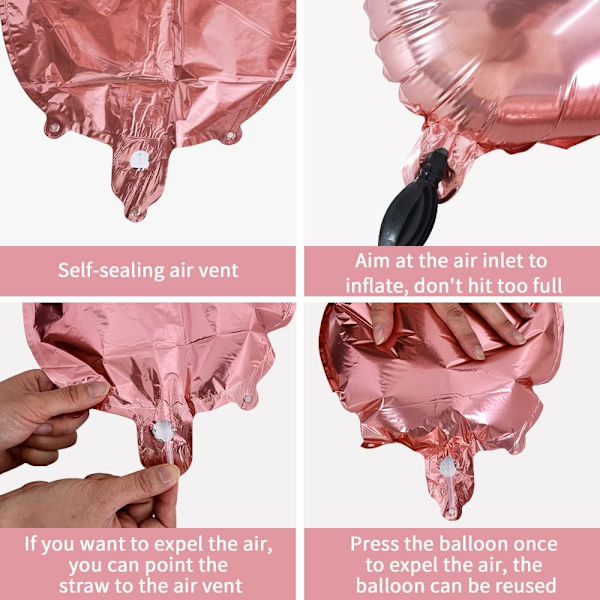40 tum stora roséguld bokstaven O ballonger Giant alfabetet bokstav