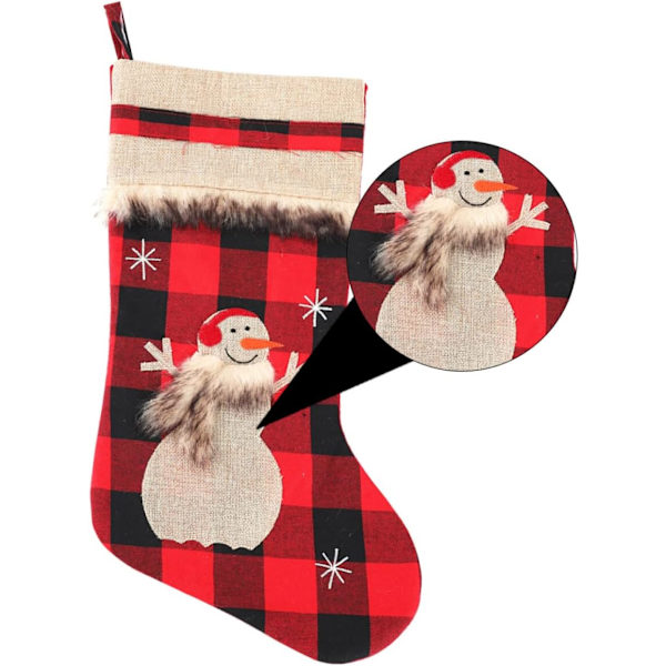 1 stk. Jule Strømper Calcetines De para Niños Gaveposer Burlap Strømper
