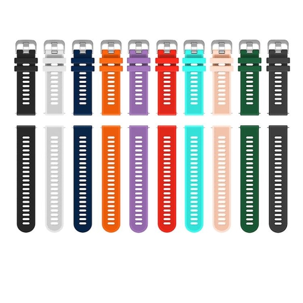 För Garmin Vivomove 20mm Silikon Twill Watch Band UDD Orange