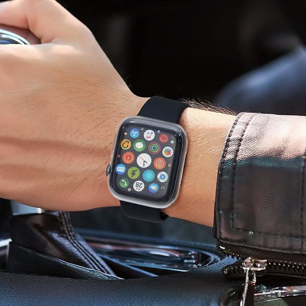 Skærmbeskytter til Apple Watch-etui 45mm 41mm 44mm 40mm 42mm Tilbehør Rundt Tpu-kofangerdæksel Serie 7 8 4 6 Se 5 3 blue 38MM Series 1 2 3