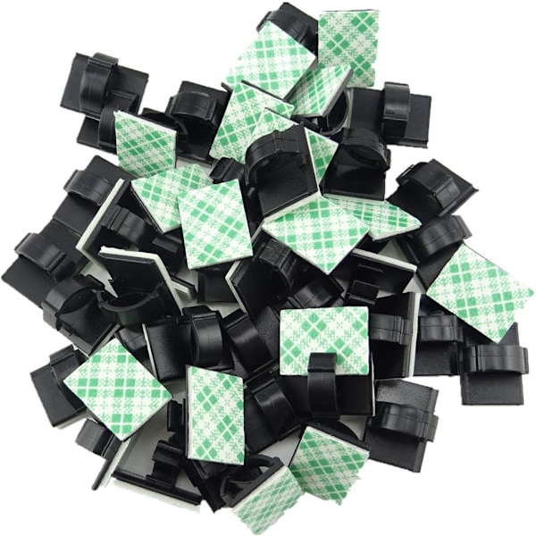 100 stk selvklebende kabelklemmer Drop Clamp buntbåndsholdere