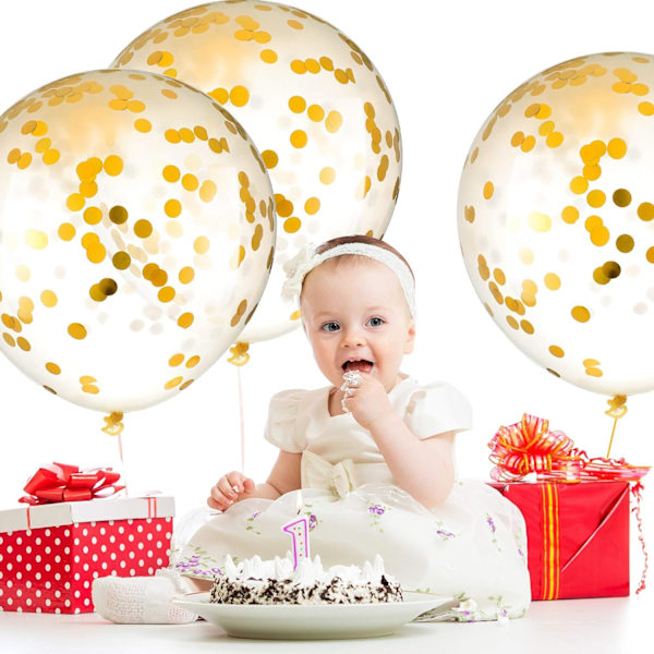 10 st 18 tums glitterkonfettiballonger