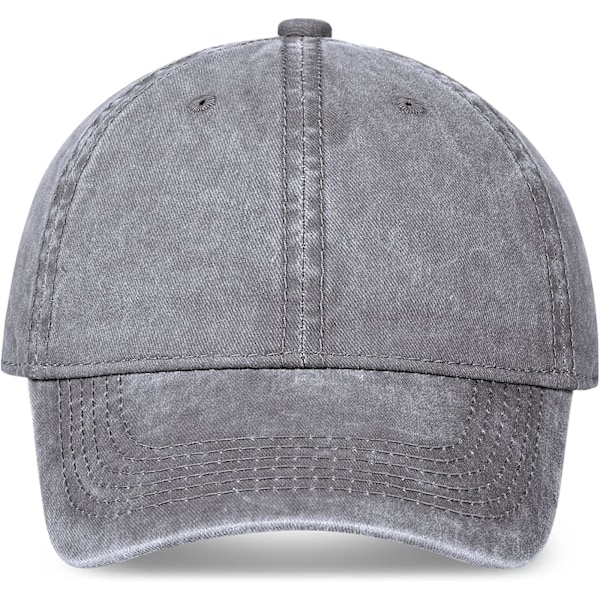 Vintage Vasket Bomulds Almindelig Baseball Caps Justerbar Ustruktureret Blød Blank