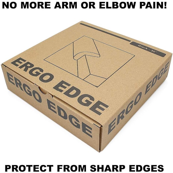 Ergo Edge | Beskyt dine arme mod skarpe bordkanter! | 30\" skum med høj densitet [Sort] Sort  Sort