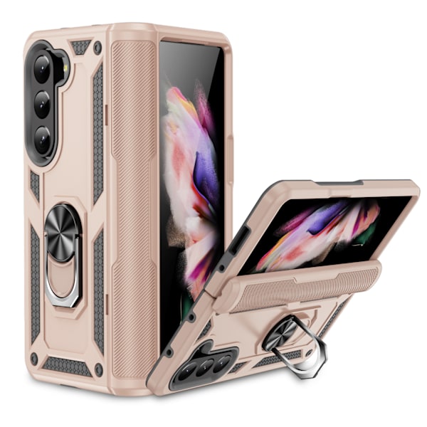 Nytt Samsung Z Fold 5 Sergeant Mobiltelefonfodral Fällbar Bil Magnetisk Fäste Skyddande Skal Anti-fall 6