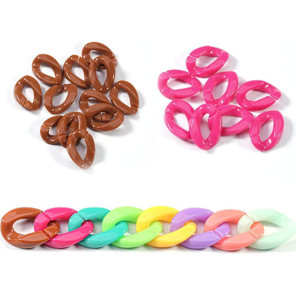150 st Akryl C Clips Krokar Kedjelänkar Öppen länkringar Plast