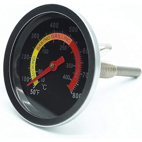 Rustfrit stål BBQ termometer - røggrill temperaturmåler