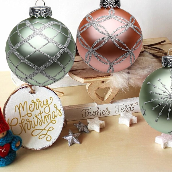 2,95\" Julgranskulor Bollar 12 st Julgransprydnad Set