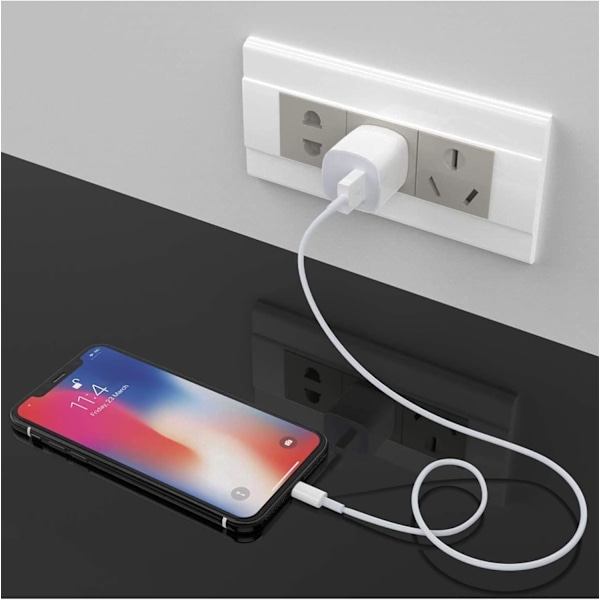 USB vegglader Block Phone Ladeboks Reiseplugg Cube