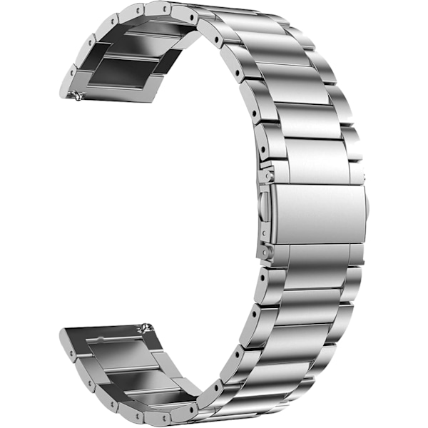 Titanium Rem til Galaxy Watch 3 45mm/Galaxy Watch 46mm, Mænd 22mm Titanium Metal Quick Fit Business Rem til Gear S3 Sølv