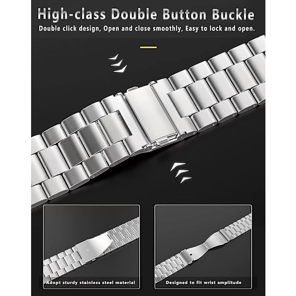 Til Galaxy Watch Ultra Bands 47mm (2024), No Gap Business Metal Rustfrit Stålarmbånd Udskiftningsrem Mænd Kvinder til   Galaxy Watch 7 Ultra