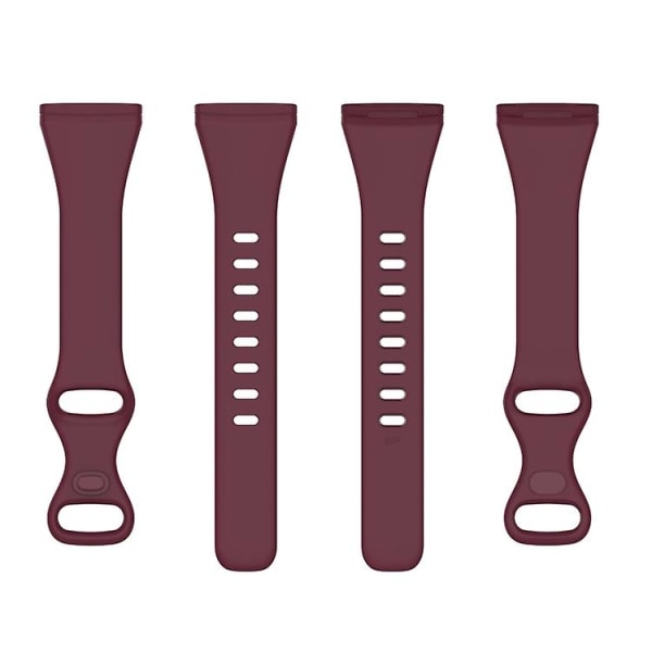 Universell TPU-klockarmband för Fitbit Versa 4 / Versa 3 / Sense Wine Red