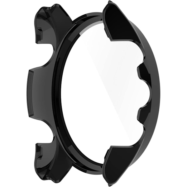 PC Fullständigt Skyddande Klockfodral Skärmskydd i Härdat Glas Kompatibelt för Garmin Forerunner 255 (PC Svart) Svart