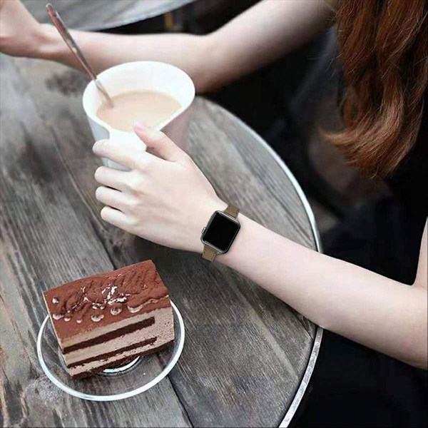 Små læderremme, der er kompatible med Apple Watch Band 38 mm
