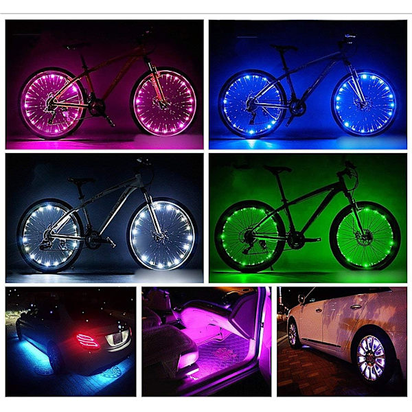 6,56ft batteridrivna LED-ljusremsor - Fjärrstyrd DIY-dekoration