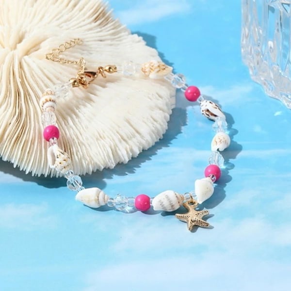 Nye 2025 Sommer Strand Anklets til Kvinder Søstjerne Konkylie Perler Kæde På Ben Ankel Armbånd Sandal Bar Fod Smykker Tilbehør Mode Som