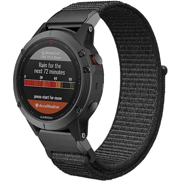 Kompatibel med Garmin Fenix ​​7X/6X/6X Pro/5X/5X Plus, 26 mm nylon