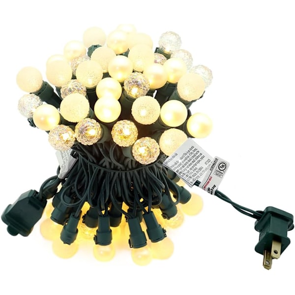 Julelys Varm Hvit 70 LED G15 Glass Blubs Globe Strengelys Plug in ETL Sertifisert Utendørs Innendørs Strengelys for Feriefest Varm