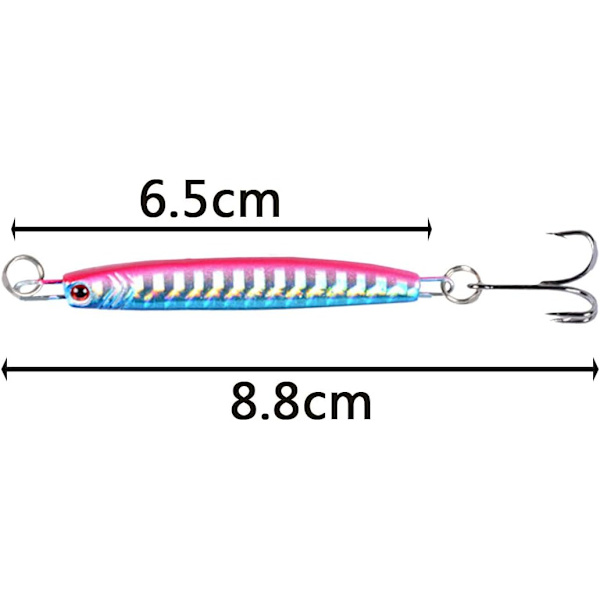 5 st Fiskedrag Set - Hårdmetall Fiskedrag Sked Paljetter Bete