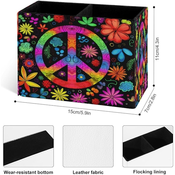 ce Signs Blomster Blyantholder til Skrivebord, Leer Desktop Beholder Blyantkop Opbevaring Studie Bord Blyantarrangør Makeup Penselholder til Klasseværelse Fredstegn