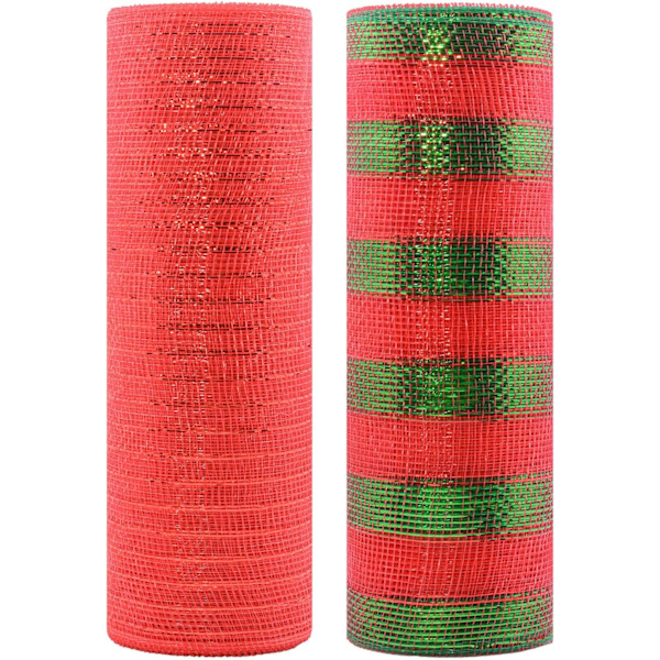 Deco Poly Dekorationsnet med metallisk folie 10 tommer x 30 fod pr. rulle til