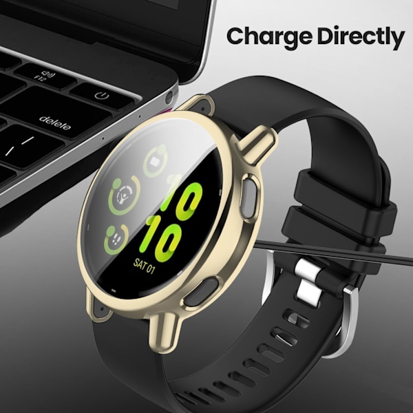 Skärmskydd Avsett för Garmin Vivoactive 5 Fodral, Mjuk TPU Pläterad Stötfångare Allround Slim Skyddande Skal för Garmin Vivoactive 5 Smartwatch Tillbehör