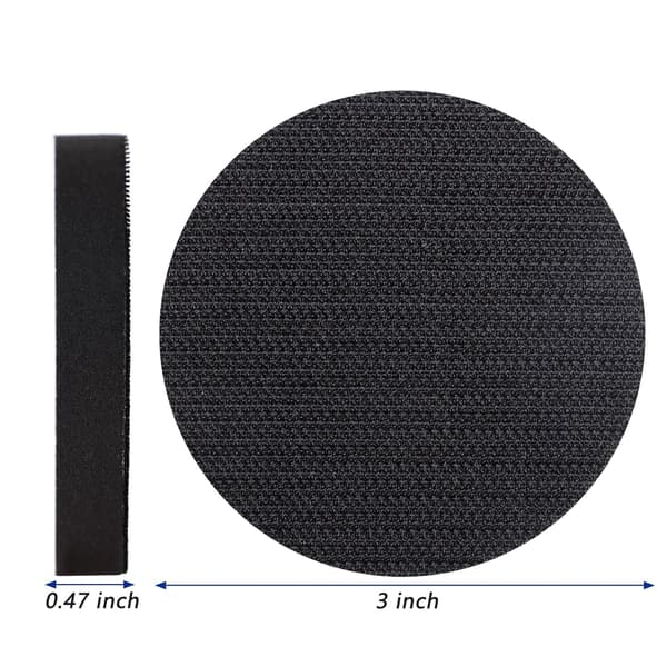 KGOJDYNFYSL 6-pak interfacepuder, 3 tommer krog- og løkke blød densitet svampecushion buffer bagplade, skumslibende interfacepuder til orbital