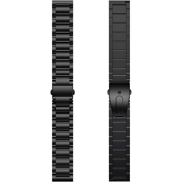 Titaniumrem til Galaxy Watch 7/6/5/4 44mm/47mm, Active 2 40mm/41mm Smartwatch Sort 20mm-Galaxy Watch6 Classic/5 Pro/Galaxy Watch4