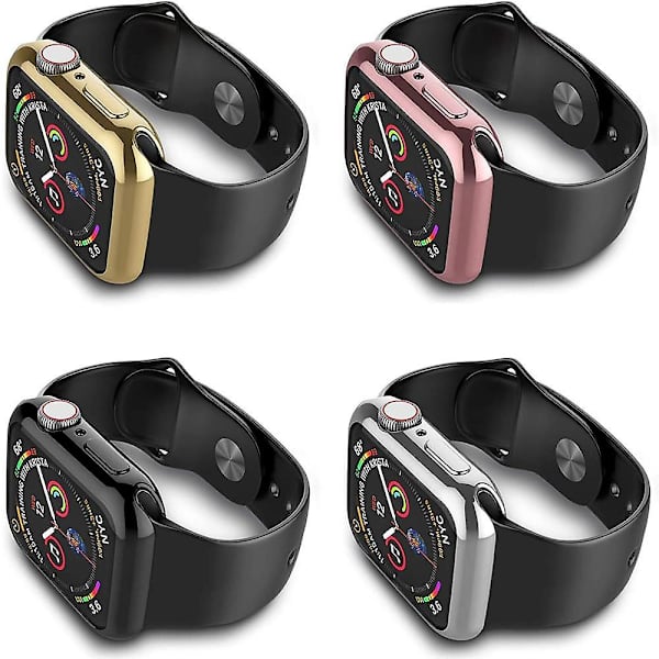 Skærmbeskytter til Apple Watch-etui 45mm 41mm 44mm 40mm 42mm Tilbehør Rundt Tpu-kofangerdæksel Serie 7 8 4 6 Se 5 3 Transparent 42MM Series 1 2 3