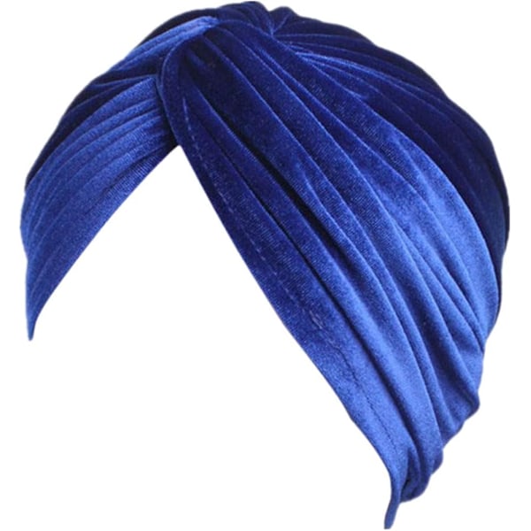 Dam Stretch Velvet Twist Pleasted Hair Wrap Turban Hat