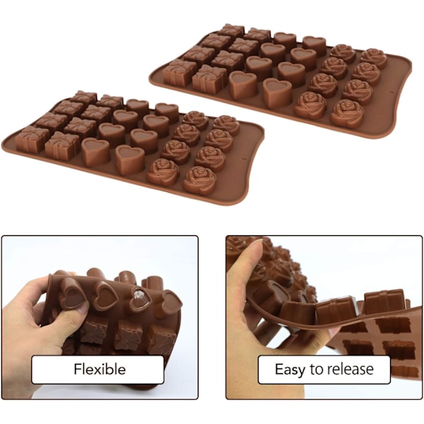 Silikone chokoladeforme - Candy Jelly Ice Cube søde forme