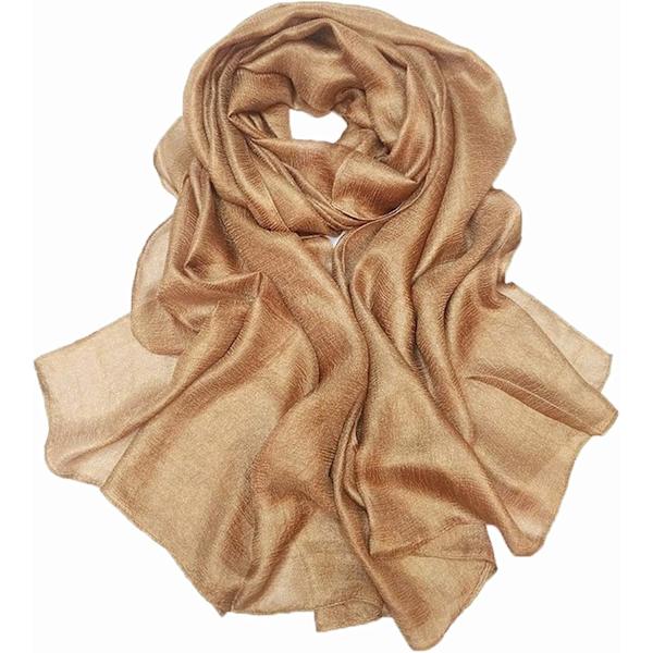 Bettli Dam Extra Stor Scarf Sjal Wraps Pashminas Solid Mjuk Silkeslen för