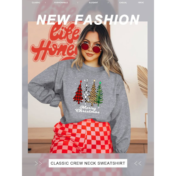 Dame Julegenser Juletrøye Sweatshirt Xmas