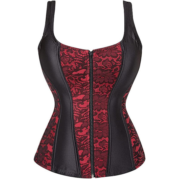 Womens Plus Size Korset Gotiske Skulderstropper Tank Overbust Korsetter Halter
