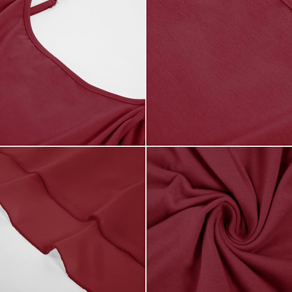 Kvinders Plus Size Chiffon Extender Camisole Flowy Lagdelt Cami Tank Toppe