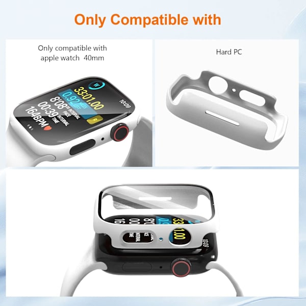 Bumper-deksel med skjermbeskytter for Apple Watch 40 mm