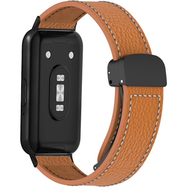 Reservedeler i skinn til Galaxy Fit 3, magnetisk foldespenne, klassisk reservearmbånd i ekte skinn