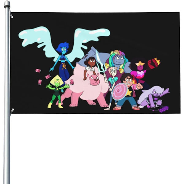 Steven Anime Universe  3x5 Ft Banner Have Dekoration Tryk s med Metal Øjer Sort Sort