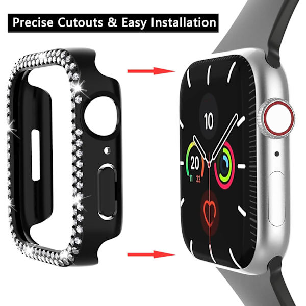3-pack Bling-fodral med skärmskydd för Apple Watch Series 7