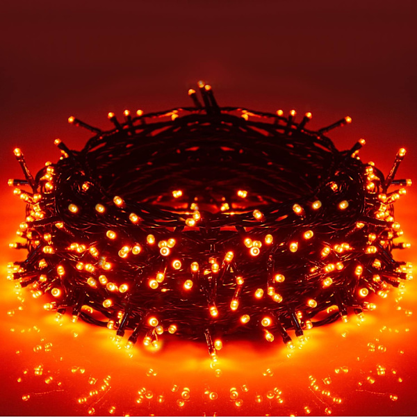 Halloween ljusslingor utomhus inomhus, 8 belysningslägen 320LED 35M/115Ft Twinkle Lights Dekoration Plug-in Vattentäta lampor Fe-ljus för
