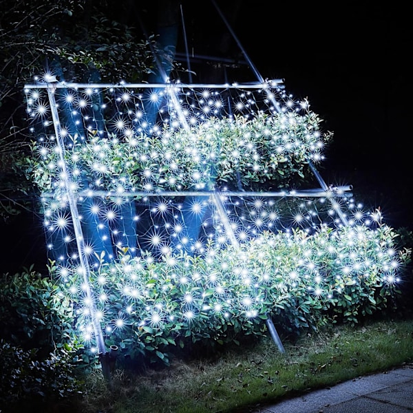 Led julnätljus utomhus juldekorationer ljus 160LED 4ftx7ft, anslutningsbara utomhus inomhus fe nättljus för jul