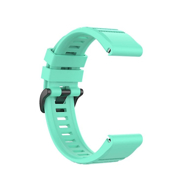 Til Garmin Fenix 7x 26mm Solid Color Silikone Quick Release Urrem NKQ Lake Blue