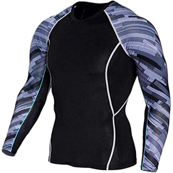 Herrkläder Gym Running Fitness Kit Kompressionsbyxor Skjorta Topp Långärmad Jacka