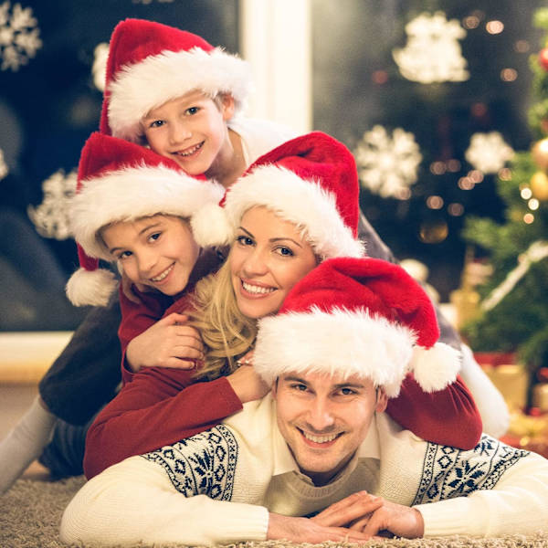 Julehat, Hat, Juleferiehat til Unisex Voksne, Ekstra Tyk Klassisk